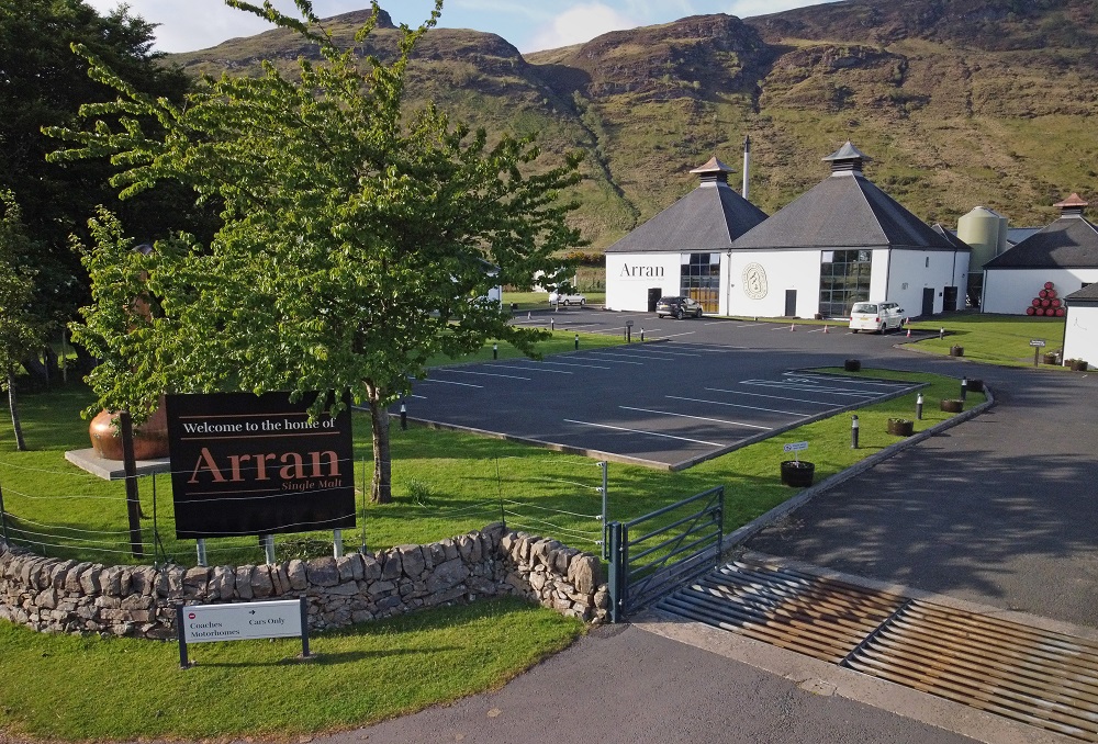 Lochranza Distillery, Isle of Arran Wayfinding signs and branding.