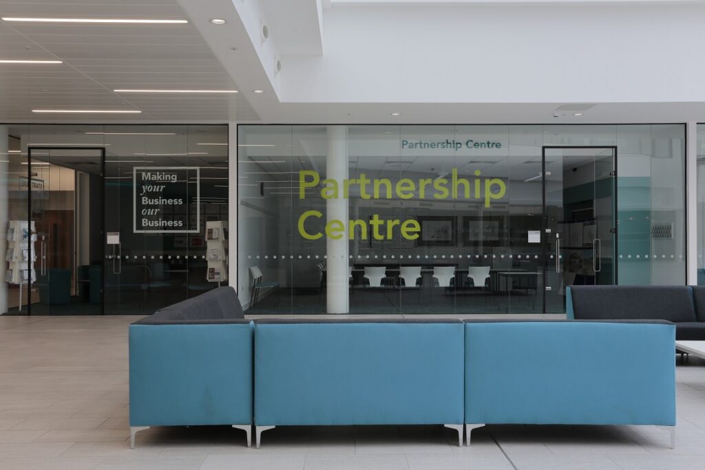 Ayrshire College Partnership Centre Vinyl Text Manifestations