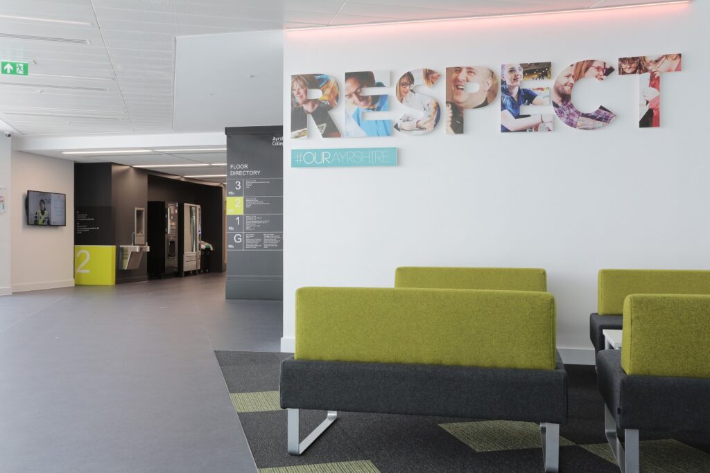 Ayrshire College Internal Signage design peice
