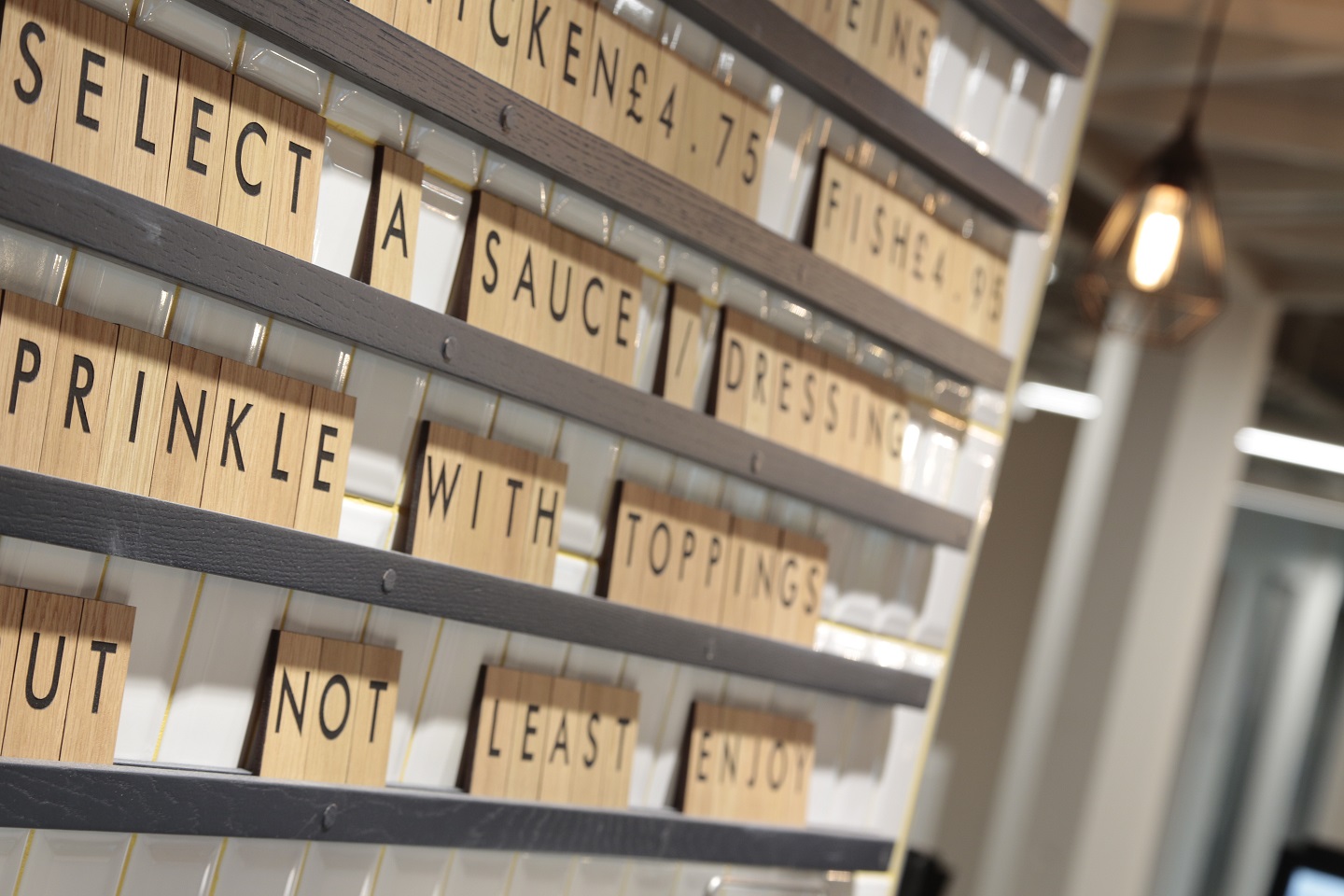 Murchison House Timber tiles with vinyl letters.