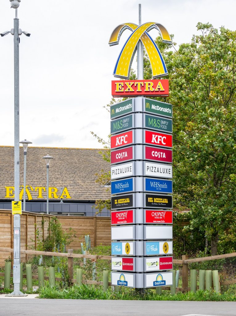 retail totem at extra msa group services in Peterborough 