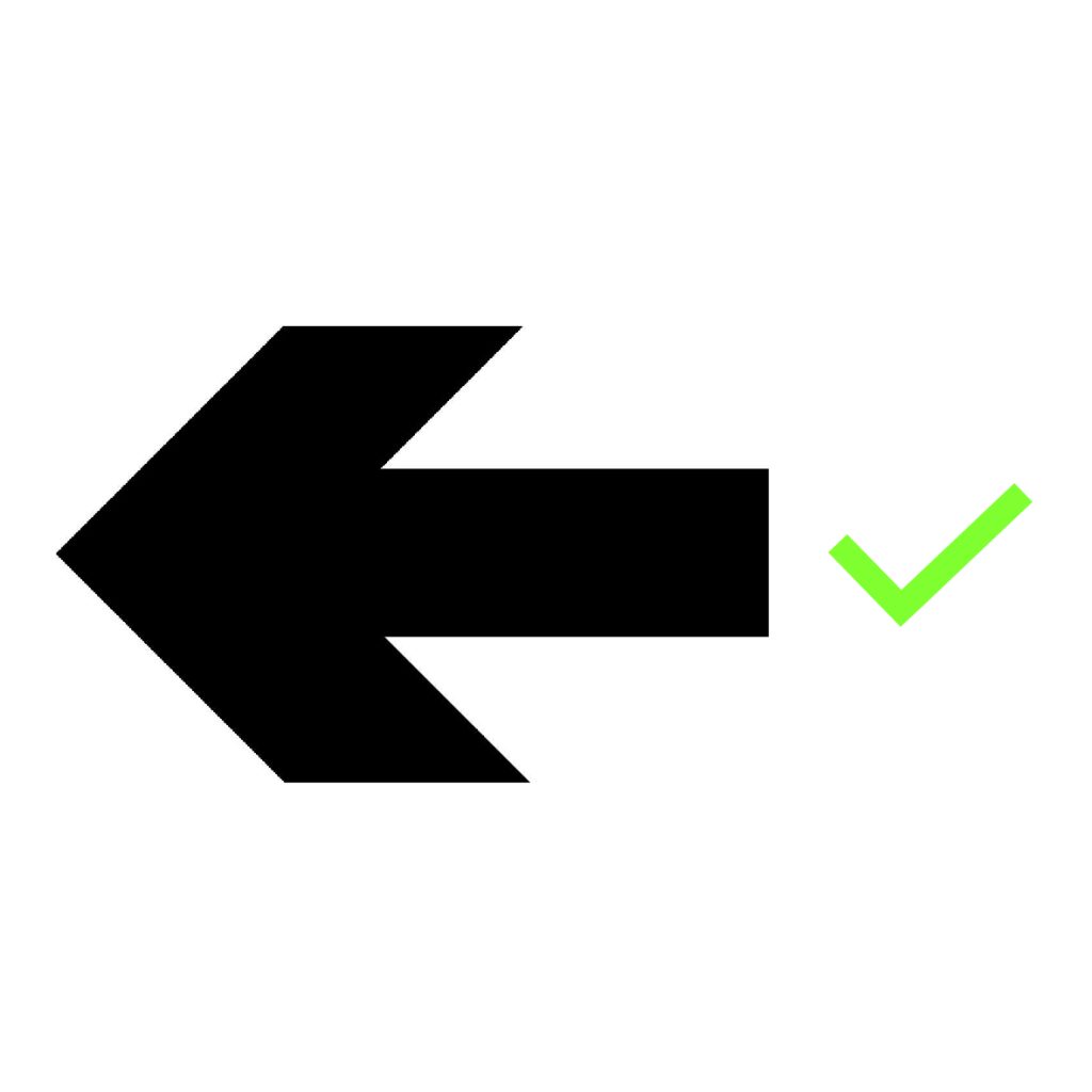 correct arrows to use on signs