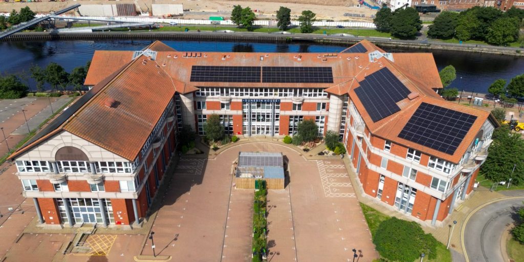 External arial view of Dunedin House Council Building in Stockton on Tees