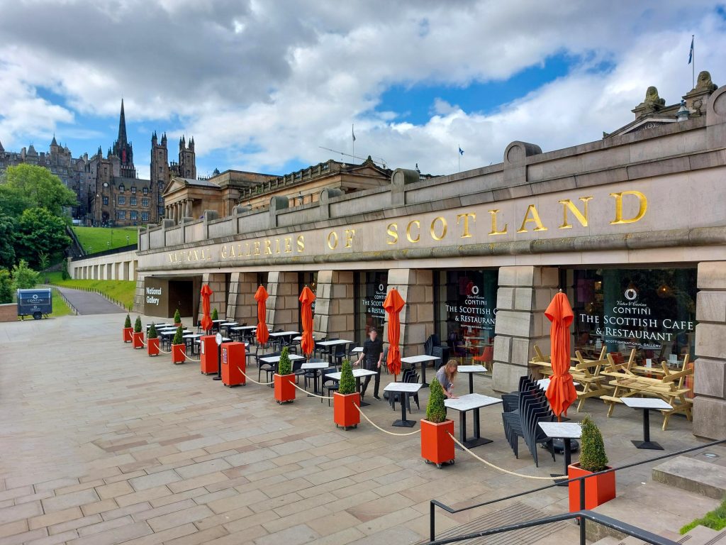 National Galleries of Scotland Gold Leaf in carved stone Signage