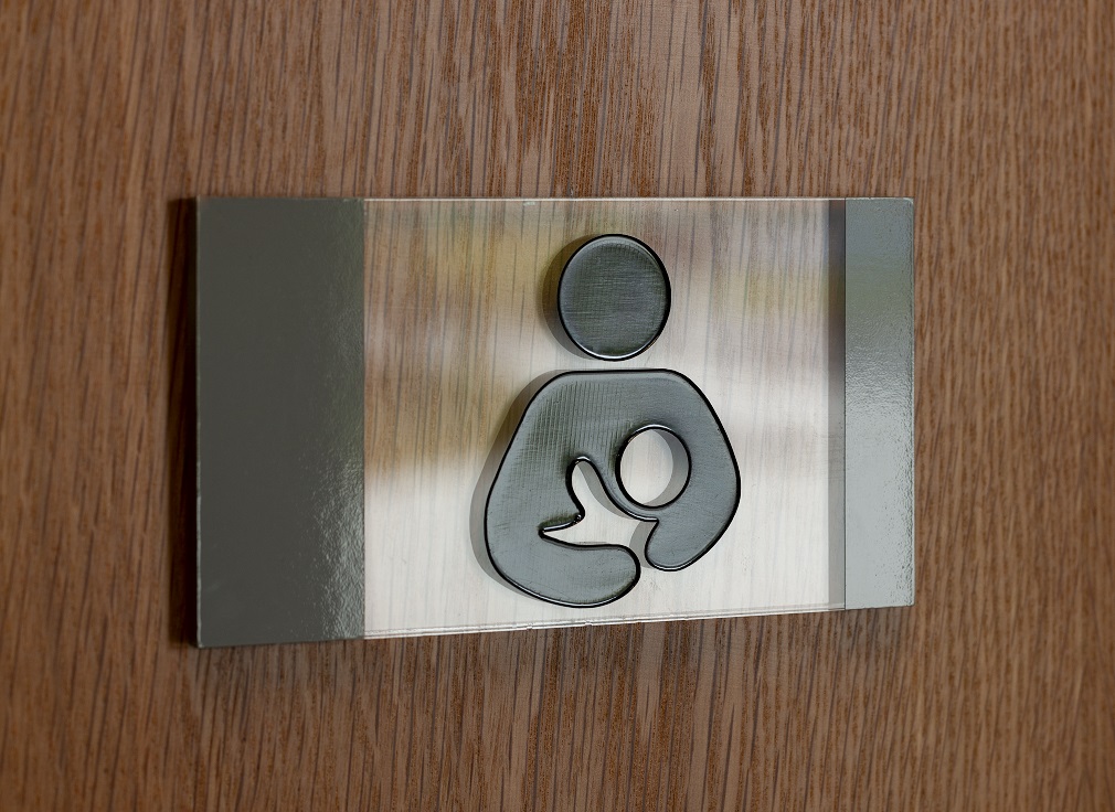 tactile acrylic door sign for mother and baby room