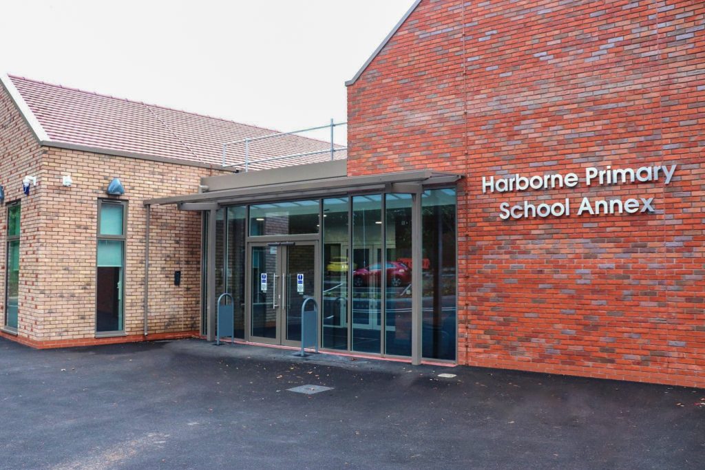 Harborne Primary Dfe Schools external signage