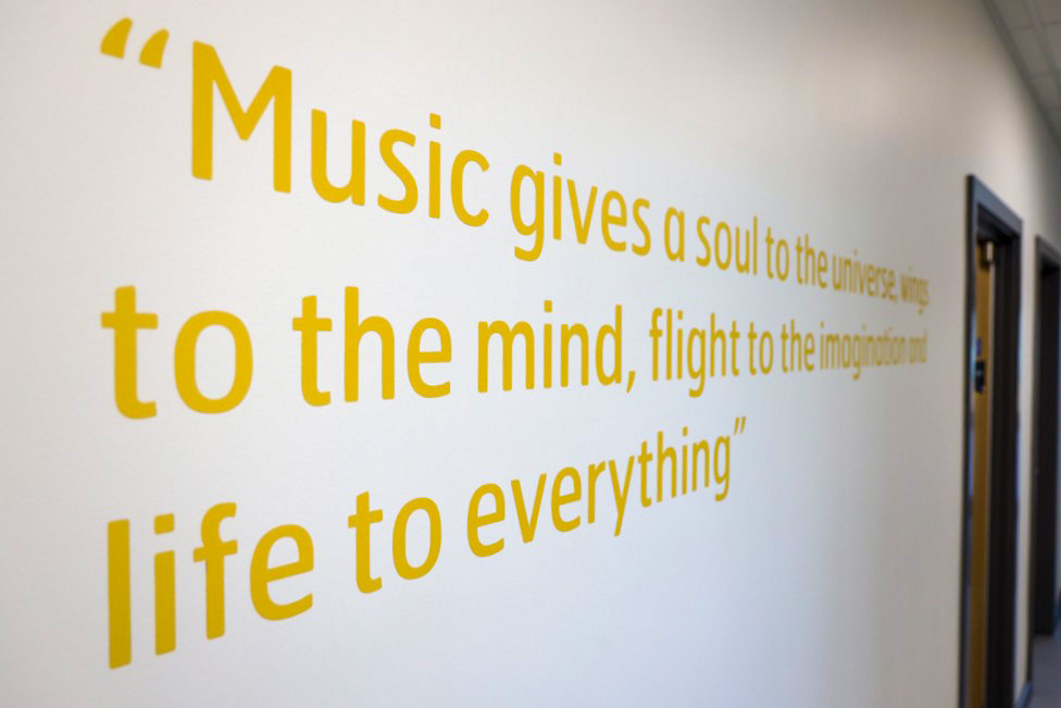 Carew Academy Dfe School cut vinyl text inspirational quote