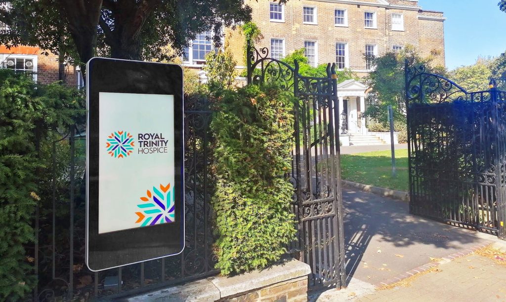 Fence Mounted Digital Poster for Royal Trinity Hospice