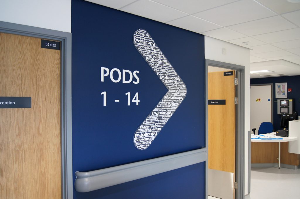 Golden Jubilee National Hospital Tactile Wayfinding sign