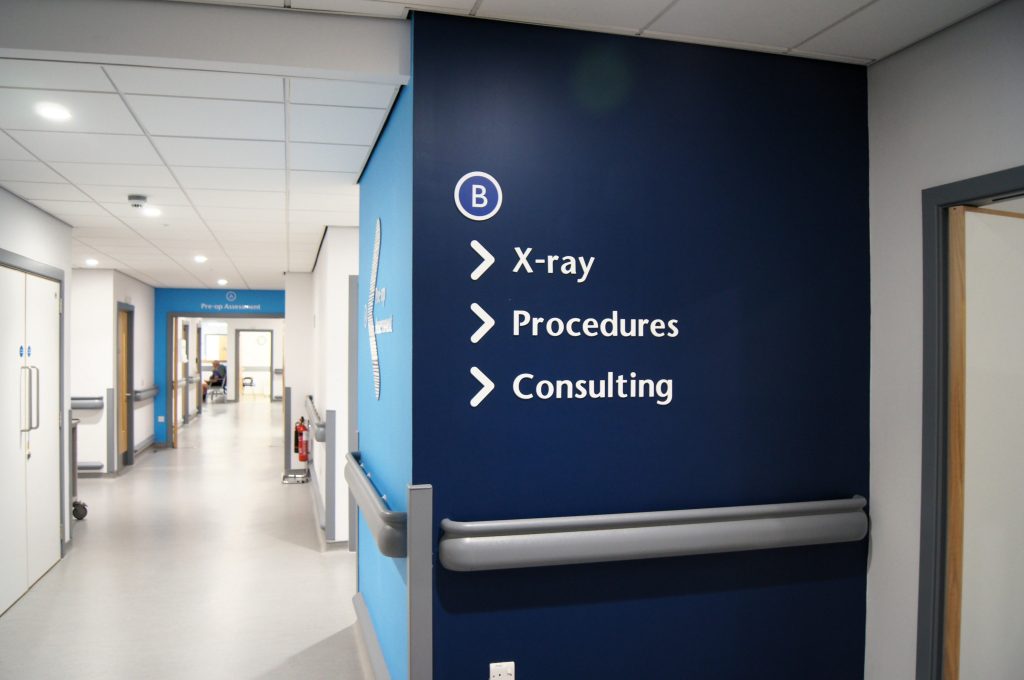 Golden Jubilee Hospital Tactile Signage