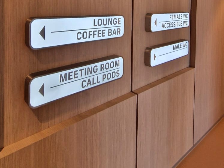 Broadgate Tower wayfinding Signage