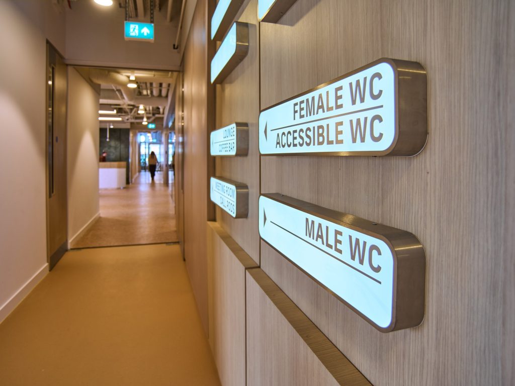 Broadgate Tower Internal Wayfinding Signage