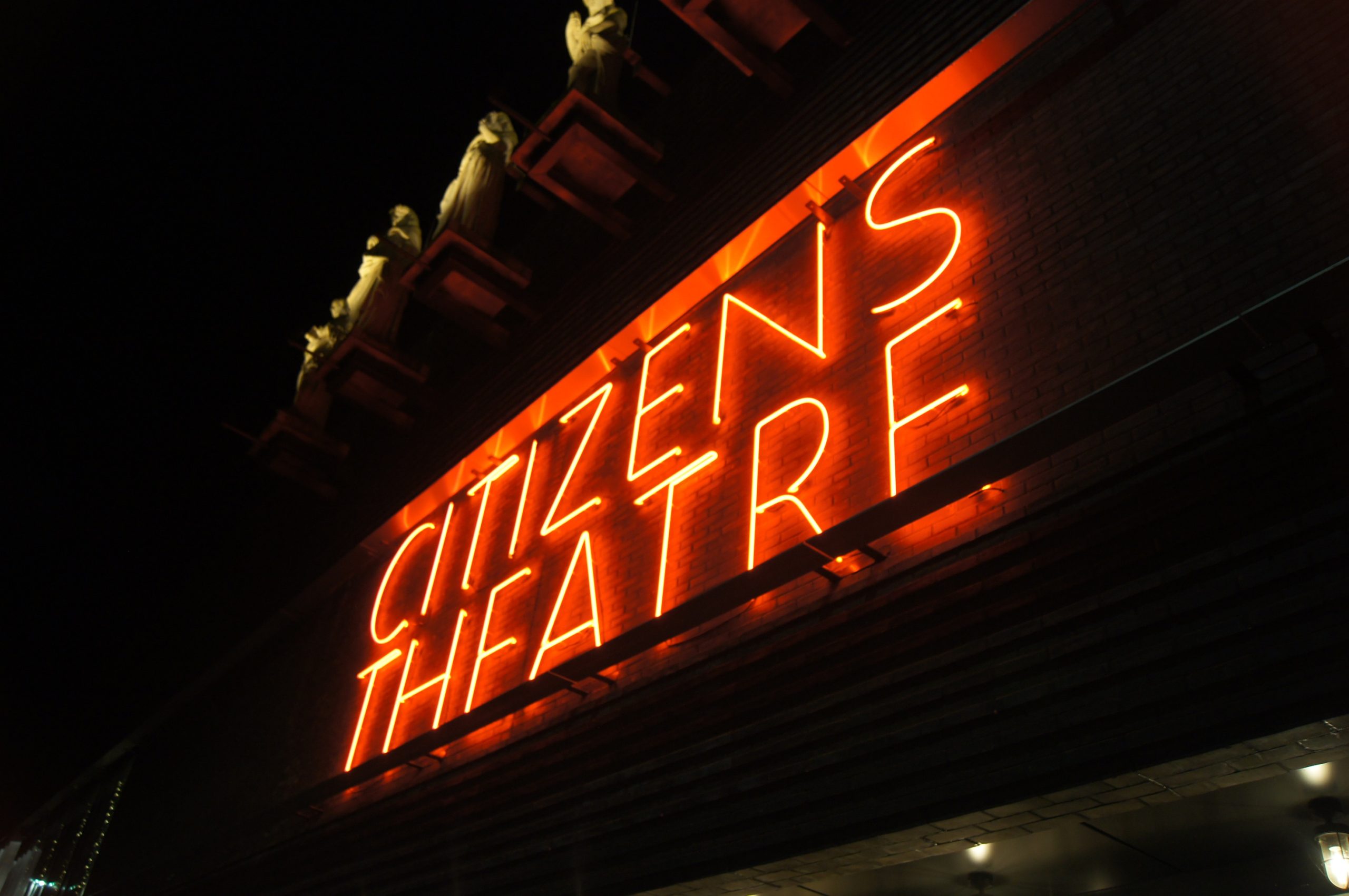 Citizens Theatre Glasgow illuminated signage