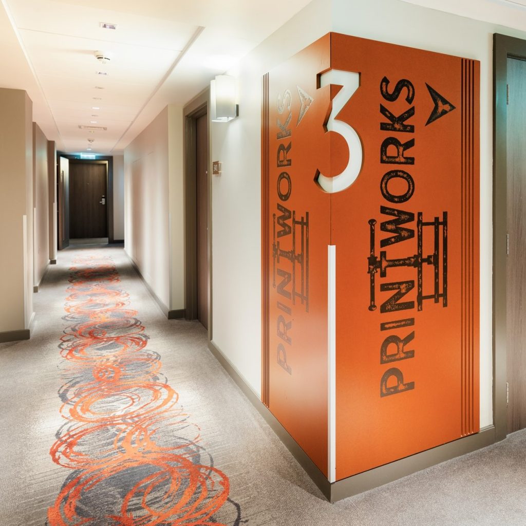 Clayton Hotel McAleer & Rushe. Orange Valchromat Sign Panel