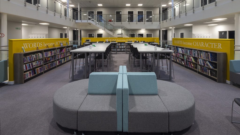 Ponteland School library panoramic image
