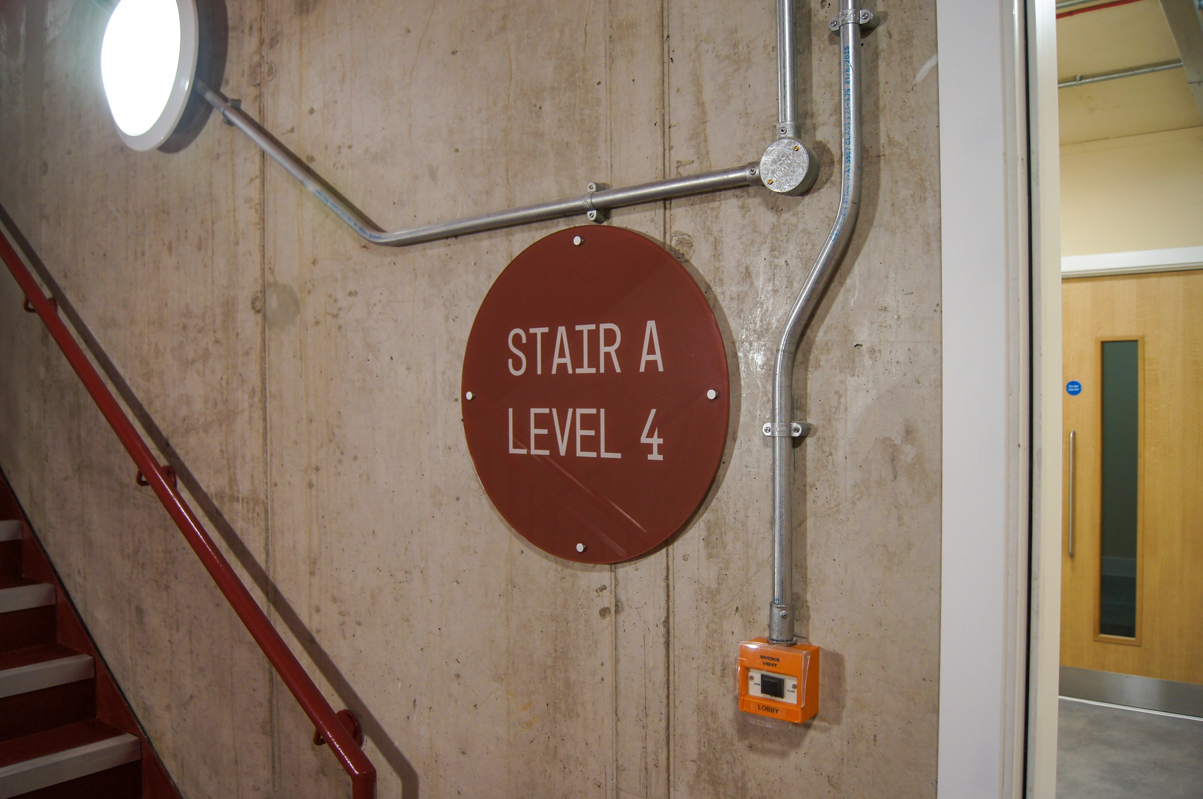 St Vincent Studios Acrylic panel wayfinding signage